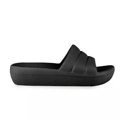 Chinelo Piccadilly Slide Marshmallow Preto C222001