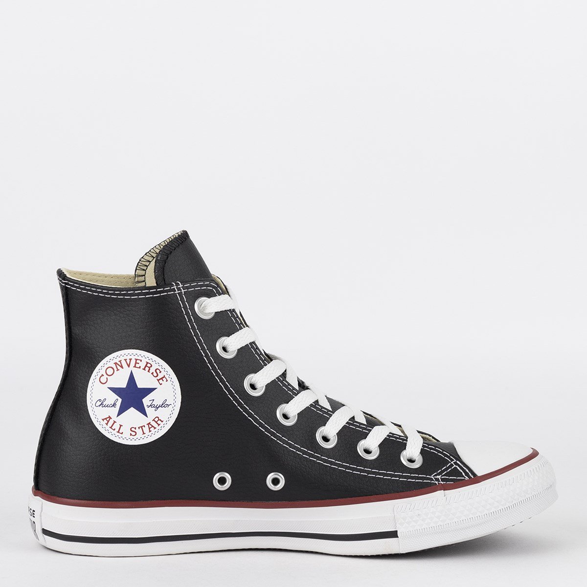 Botinha Converse All Star Preto Couro